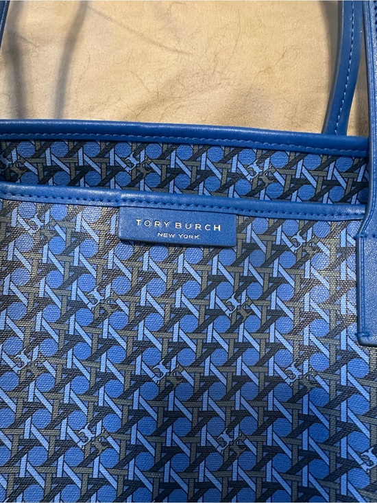 Tory Burch Handbags - Tory Burch Blue Monogram Tote